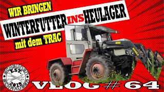 🐎🚜Winterfutter für die Pferde stapeln  VLOG 64  Nachschub für das Heulager🚜🐎 [upl. by Berti]