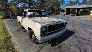 1983 Dodge D150  Power Steering Upgrade  Backroad Test Drive [upl. by Vincenty781]