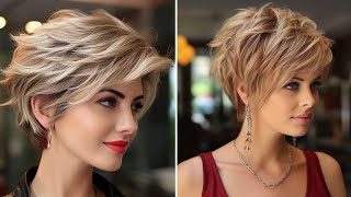 short haircuts for women over 60  short hair with bangs  short fade haircut [upl. by Pavyer]