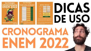 Como usar o Cronograma Enem 2022 GUIA [upl. by Ahsar]