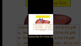 Liver function test  LFT  Normal values ✨️✨️✨️ [upl. by Hgielanna980]