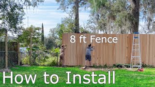 How to Install 8ft Wooden Fence [upl. by Arretak668]