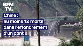 Leffondrement dun pont autoroutier en Chine provoque la mort dau moins 11 personnes [upl. by Gile132]