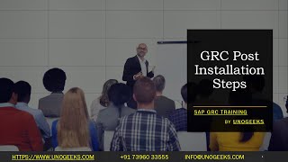 SAP GRC Training  GRC Post Installation Steps  SAP GRC S4 HANA Training [upl. by Arika]