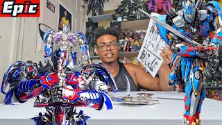 Epic  Transformers The Last Knight Dlx Optimus Prime Toy Review Part 1 [upl. by Meuser]