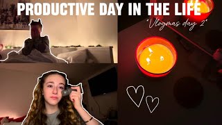 Productive day in the life  vlogmas day 2 [upl. by Pacifa]