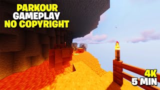 Minecraft Parkour 5 Minutes No Copyright Gameplay 4K  69 [upl. by Ttimme148]