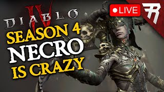 Diablo 4 Season 4 Necromancer Gameplay Livestream [upl. by Cirdek699]