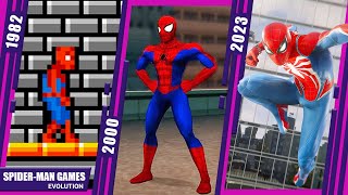 Evolution of SpiderMan Games in 42 Years 1982  2023 [upl. by Vinia]