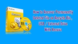 Recuva ★Demo★  Recover permanent deleted file with Recuva [upl. by Aramal]