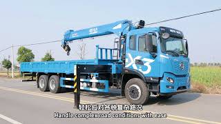 SHENBAI 12Ton 5 Section Telescopic Boom Crane with Dongfeng 6X4 Chassis [upl. by Bast]