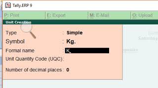 UNIT OF MEASUREMENT IN TALLY ERP9 [upl. by Aiz683]