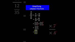 821  1235   Simplify the Complex Fraction  Prealgebra shorts [upl. by Deidre]