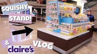 SQUISHY STAND AT THE MALL SO MANY SQUISHIES  CLAIRES VLOG [upl. by Chiquita]