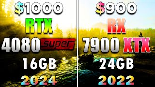 RTX 4080 SUPER 16GB vs RX 7900 XTX 24GB  PC Gameplay Benchmark Tested [upl. by Maiga222]