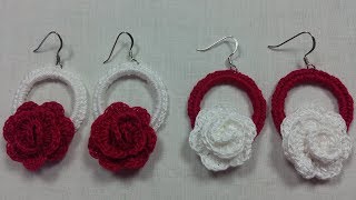 COMO HACER ARETES TEJIDOS A CROCHET 🧶💍 [upl. by Collie]