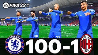 FIFA 23  MESSI RONALDO MBAPPE NEYMAR ALL STARS  CHELSEA 100  1 AC MILAN [upl. by Meuser361]