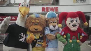 Die Maskottchen sind bereit fürs REWE Final Four 2016 [upl. by Vasily]