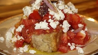 Cretan Dakos Salad Barley Rusk Bruschetta [upl. by Readus]