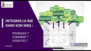 Replay webinaire  Intégrer la RSE dans son SMQ  pourquoi comment et jusquoù [upl. by Meyeroff]