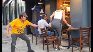 Chair Pulling Prank in West Hollywood [upl. by Ozne]