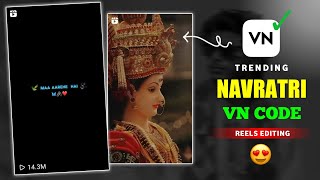 Navratri Status Video Editing in Vn App  Navratri Special Vn Code  Durga Puja Video Editing [upl. by Pedrotti]