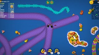 Wormate io Slierio AI 372059 Top1 Epic Slither  Worms Zone io Hungry Snake Hunter Gameplay [upl. by Morrill]