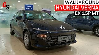 Hyundai Verna EX Base Model  2024 Verna Base Model Starry Night Walkaround Features  GotSpeed [upl. by Osi]