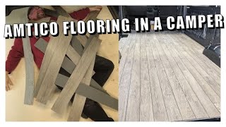 Fitting Amtico flooring in a camper Ship deck flooring effect [upl. by Rehpetsirhc]