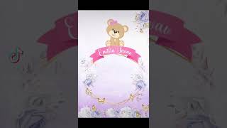 Invitación digital para baby shower baby shower de osita color lila🤗🌹🌹 [upl. by Donn671]