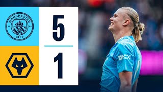 HIGHLIGHTS HAALAND HITS FOUR AS CITY POWER PAST WOLVES  Man City 5  1 Wolves  Premier League [upl. by Kevin761]