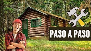 Construcción de Cabaña en el Bosque Un Refugio Rústico en Armonía con la Naturaleza [upl. by Gerta]