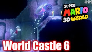 Super Mario 3D World  World Castle 6  Rammerhead Reef  All Stars amp Stamp 100 Walkthrough [upl. by Elwira581]