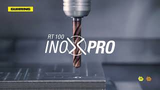 Guhring solid carbide drill RT 100 InoxPro – 50  higher feed rate in stainless [upl. by Eilata]