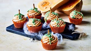 Græskar Cupcakes til Halloween  Kreahjørnet [upl. by Philo]