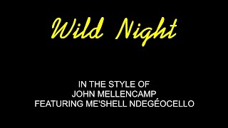 John Mellencamp  MeShell Ndegéocello  Wild Night  Duet or Solo  Karaoke  With Backing Vocals [upl. by Orlena]