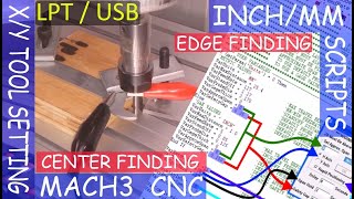 CNC Mach3  Automated Tool Setting  EdgeCenter Finding XY  Includes INCHMM Scripts [upl. by Ultima]