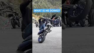 CRAZY Supermoto rider goes WILD on closed course 😱 [upl. by Levram909]