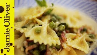 Pancetta Pea amp Mint Farfalle  Gennaro Contaldo [upl. by Krum]