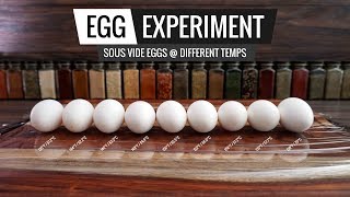 Sous Vide EGG EXPERIMENT  Opening Several Eggs at Different Temps [upl. by Gensmer120]