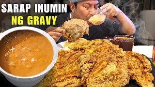 GIANT SUPER CRISPY FRIED CHICKEN😮 ISANG KALDERONG GRAVY Filipino Food Mukbang amp Recipe [upl. by Mellette]