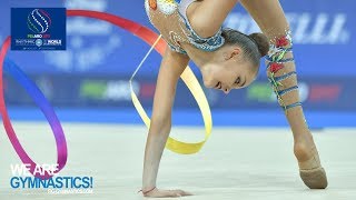 2017 Rhythmic Worlds Pesaro ITA  ClubsRibbon Finals Highlights  We Are Gymnastics [upl. by Kyriako]