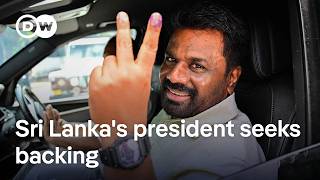 Sri Lankas leftist president Dissanayake seeks parliamentary win to push through political vision [upl. by Aniri681]