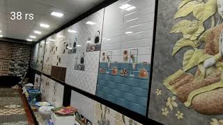 latest kitchen wall tiles 30 per sq and 1×15 tiles price 38 rs per sq tiles desining works [upl. by Heyward533]