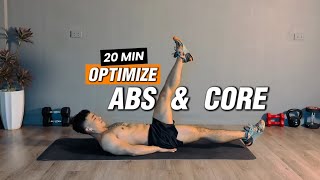 20 MIN OPTIMIZE ABS  TOTAL COREAB Workout At Home  No Equipment  No Repeat [upl. by Ennirroc]