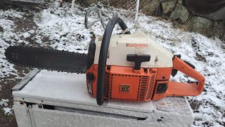 HUSQVARNA 61 Practica chainsaw motorsåg Nice Condition [upl. by Yrehc90]