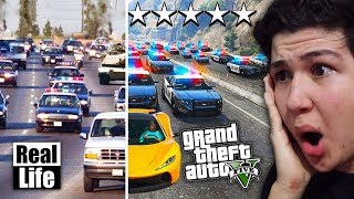 GTA 5 VS VIDA REAL GRAND THEFT AUTO V EN LA VIDA REAL [upl. by Milissent]