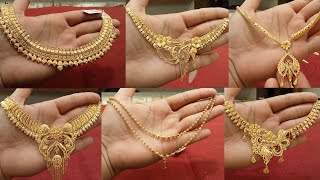 latest gold necklace designs with price gold jewellery collection hindi youtube gold [upl. by Nylynnej645]