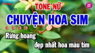 Chuyện Hoa Sim Karaoke Tone Nữ  Rumba Chuẩn Beat Chất Lượng Cao  Tiên Organ [upl. by Pellegrini]