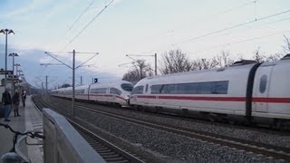 ICE 3 Doppeltraktion Durchfahrt durch Mering St Afra HD [upl. by Kazmirci]